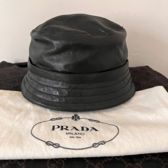 Prada lambskin leather bucket hat - Picture 6 of 13